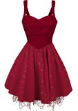 Through The Looking Glass - Red Queen Dress, Alice i Underlandet, Halvlång klänning