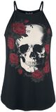 Skull & Roses Top, Black Premium by EMP, Topp