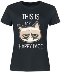 This Is My Happy Face, Grumpy Cat, T-shirt