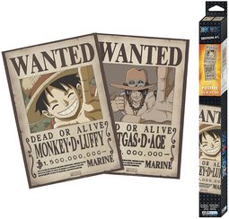 Wanted Luffy and Ace - Poster 2-set Chibi-design