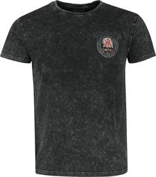 T-shirt med dödskalletryck, Black Premium by EMP, T-shirt