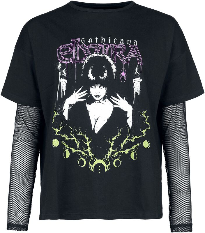 Gothicana X Elvira 2 i 1 - T-shirt och långärmad tröja